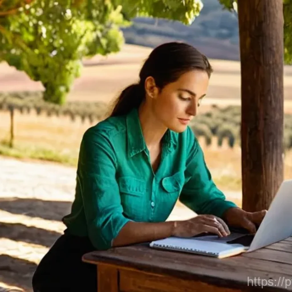 창작자 레지던시 프로그램의 글로벌 사례 - **Prompt 1: Serene Creative Retreat in Alentejo**
"A female writer, mid-30s, fully clothed in co...