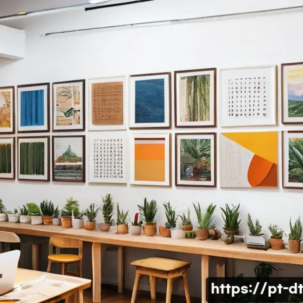 창작자 레지던시와 창작자의 관계 구축 전략 - A vibrant creative residency studio in São Paulo filled with diverse artists working collaboratively...