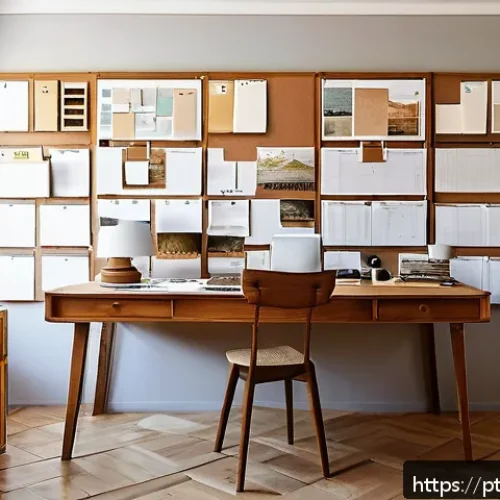 Home 30 창작자 레지던시 이후 창작물 관리 방법 - A cozy artist’s studio in Lisbon with natural daylight filtering through large windows, showcasing n...