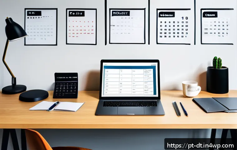 창작자 레지던시 신청 마감일 체크리스트 - A professional workspace scene showing a creative artist meticulously organizing essential documents...